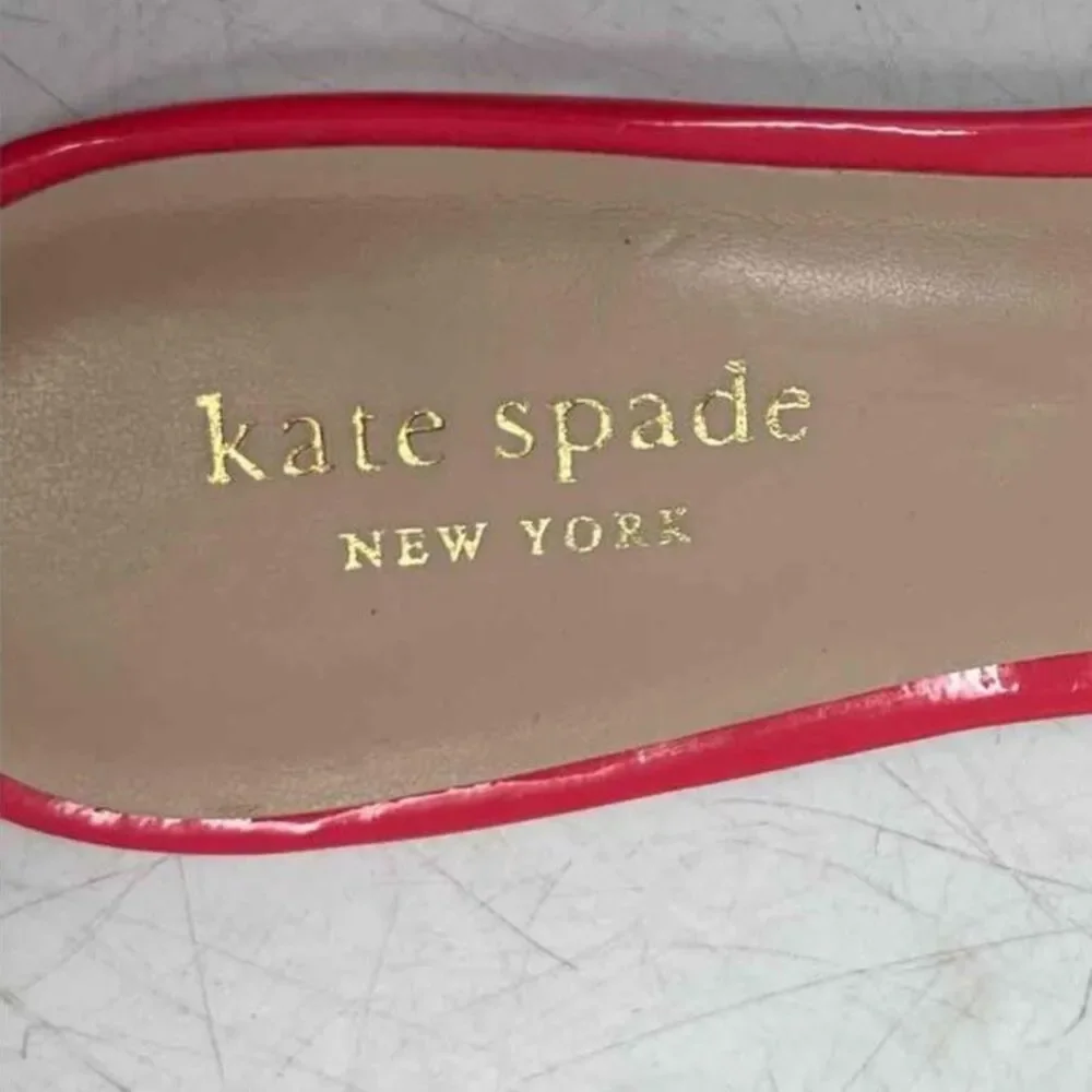 Kate Spade New York Pink Leather Slip-On Slide Sandals - Size 6.5